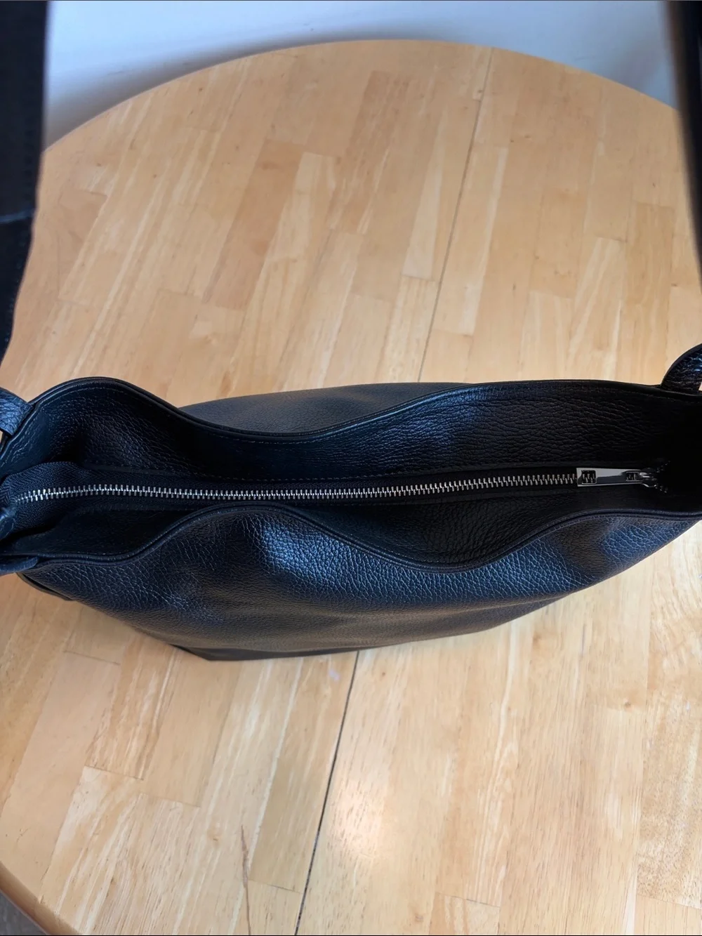 Made in Italy Black Pebbled LeatherConvertible Backpack /Shoulder Bag